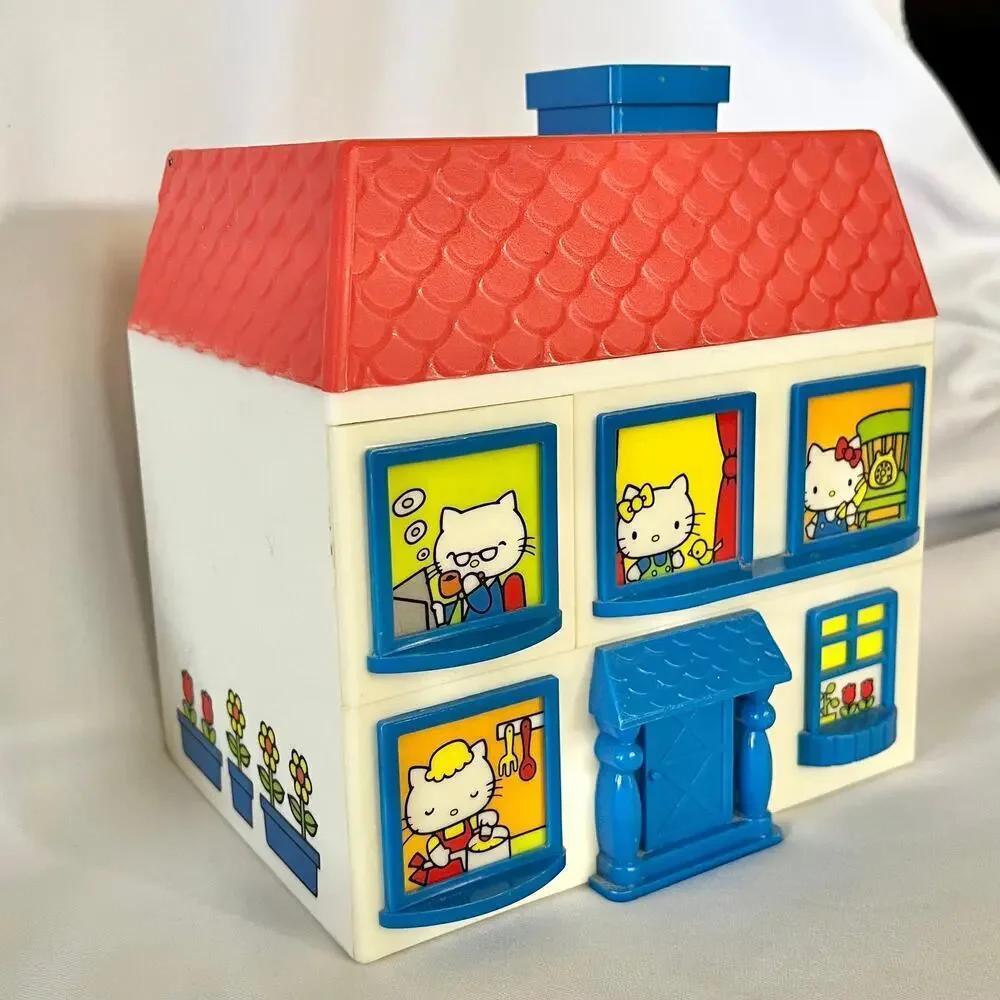Vintage Sanrio Hello Kitty House Jewelry Box Multiple Drawers with Accessories